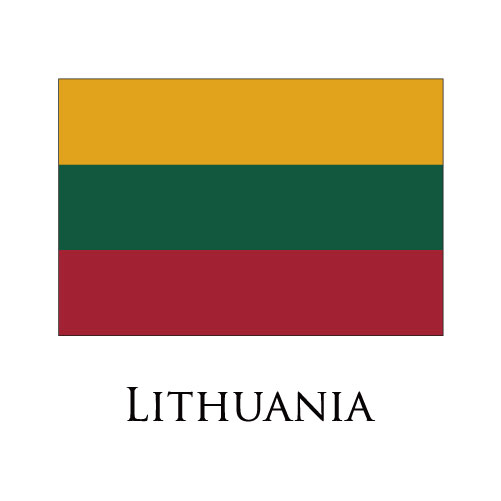 Lithuania flag logo iron on paper